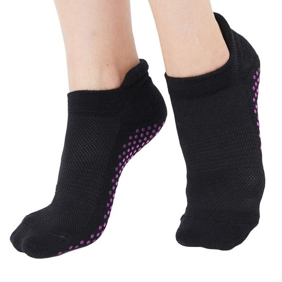 3-Pairs: Women's Non-Skid Workout Exercise Grip Socks - Picture 1 of 2